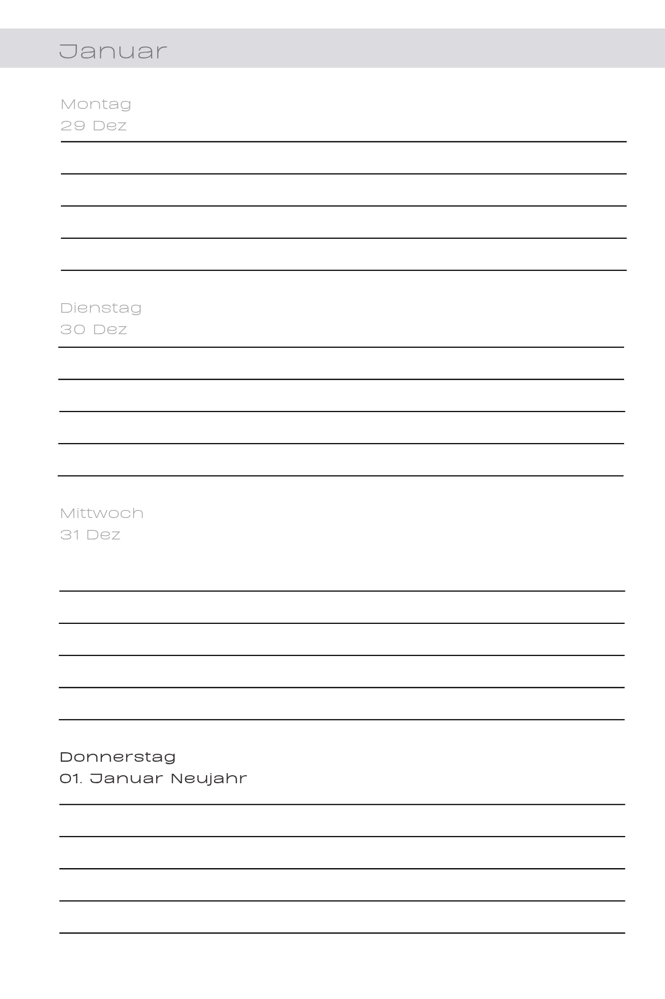 Wochenplaner 2026 Be bold Abstrakt I