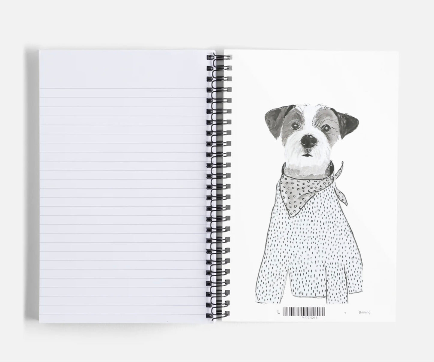 Notizbuch Spiralbindung art and dogs , grün