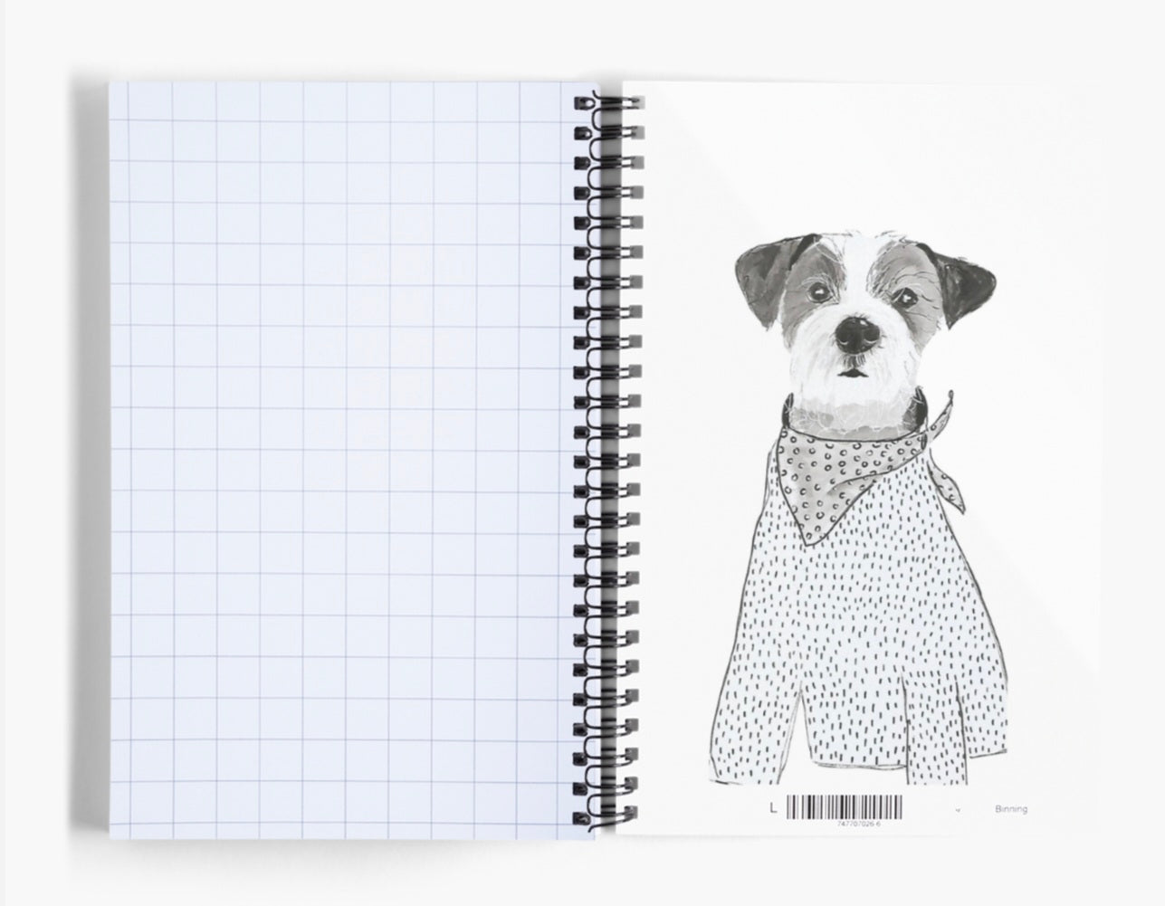 Notizbuch Spiralbindung art and dogs , gelb