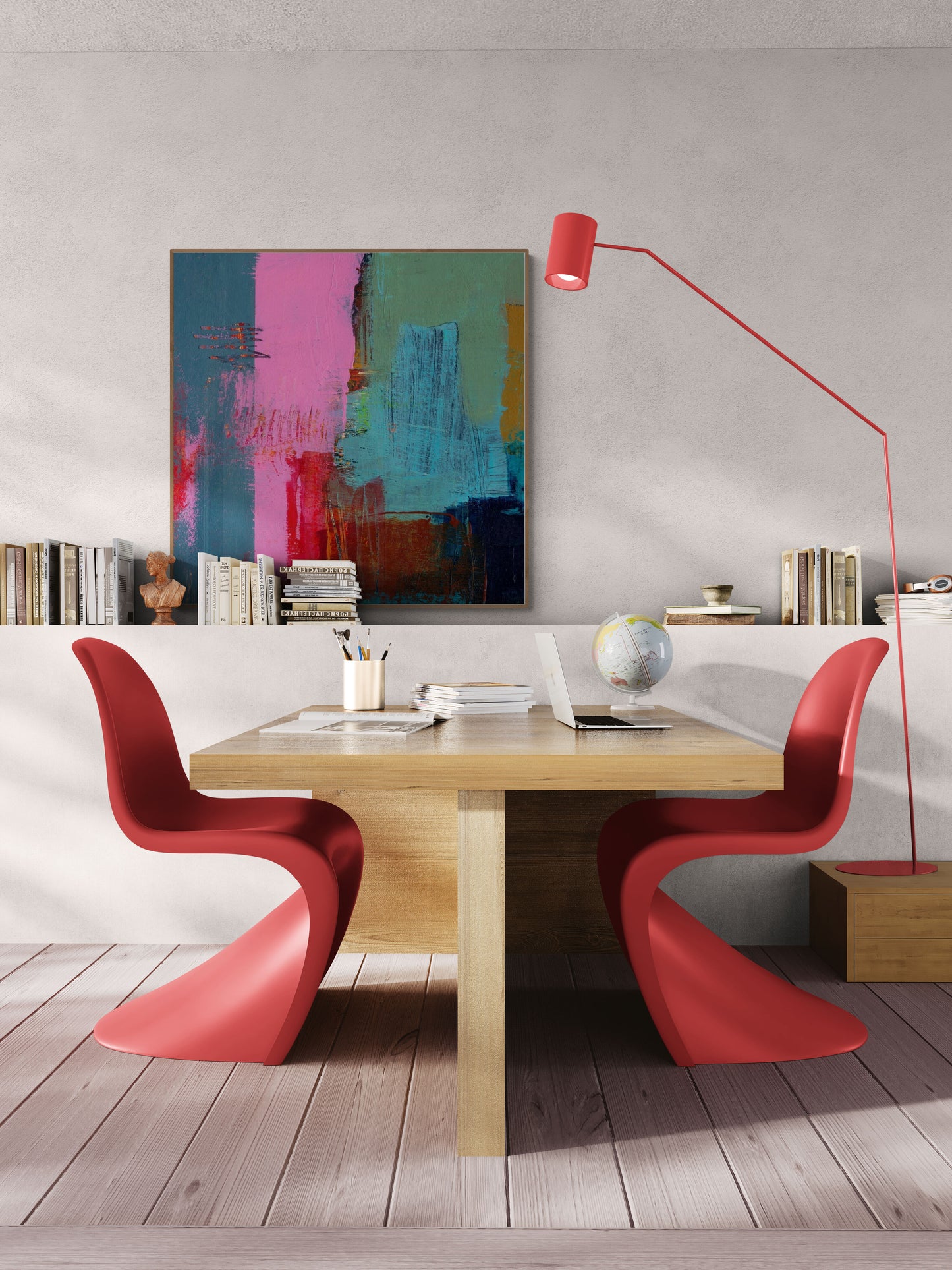 Abstract fields square #4