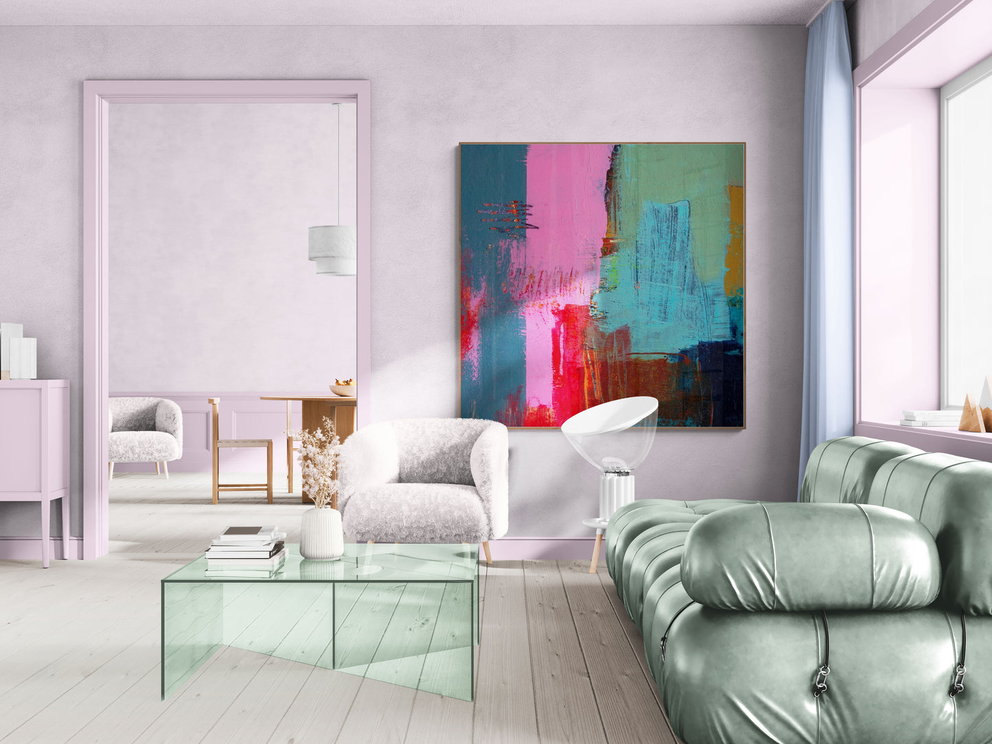 Abstract fields square #4