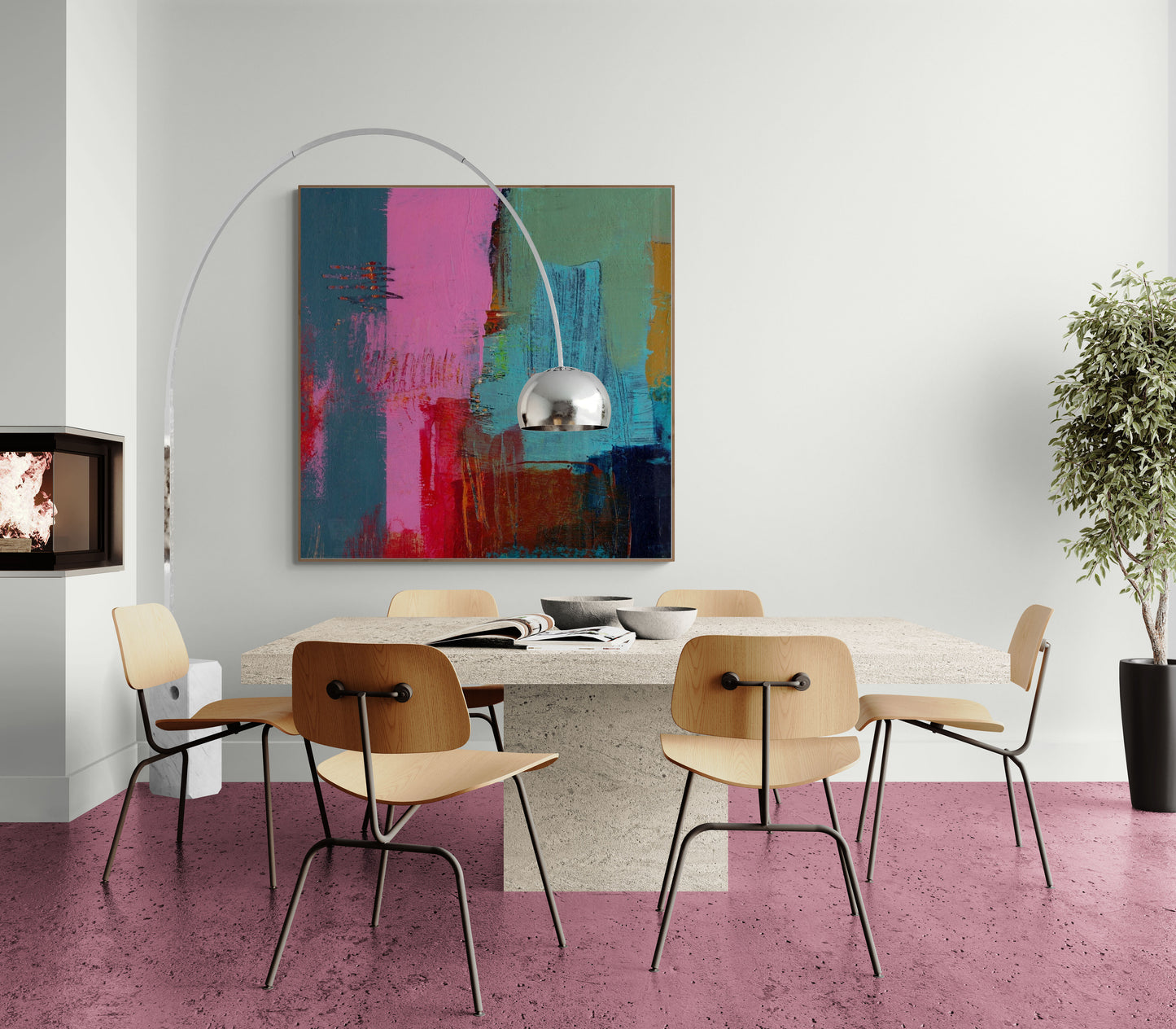 Abstract fields square #4