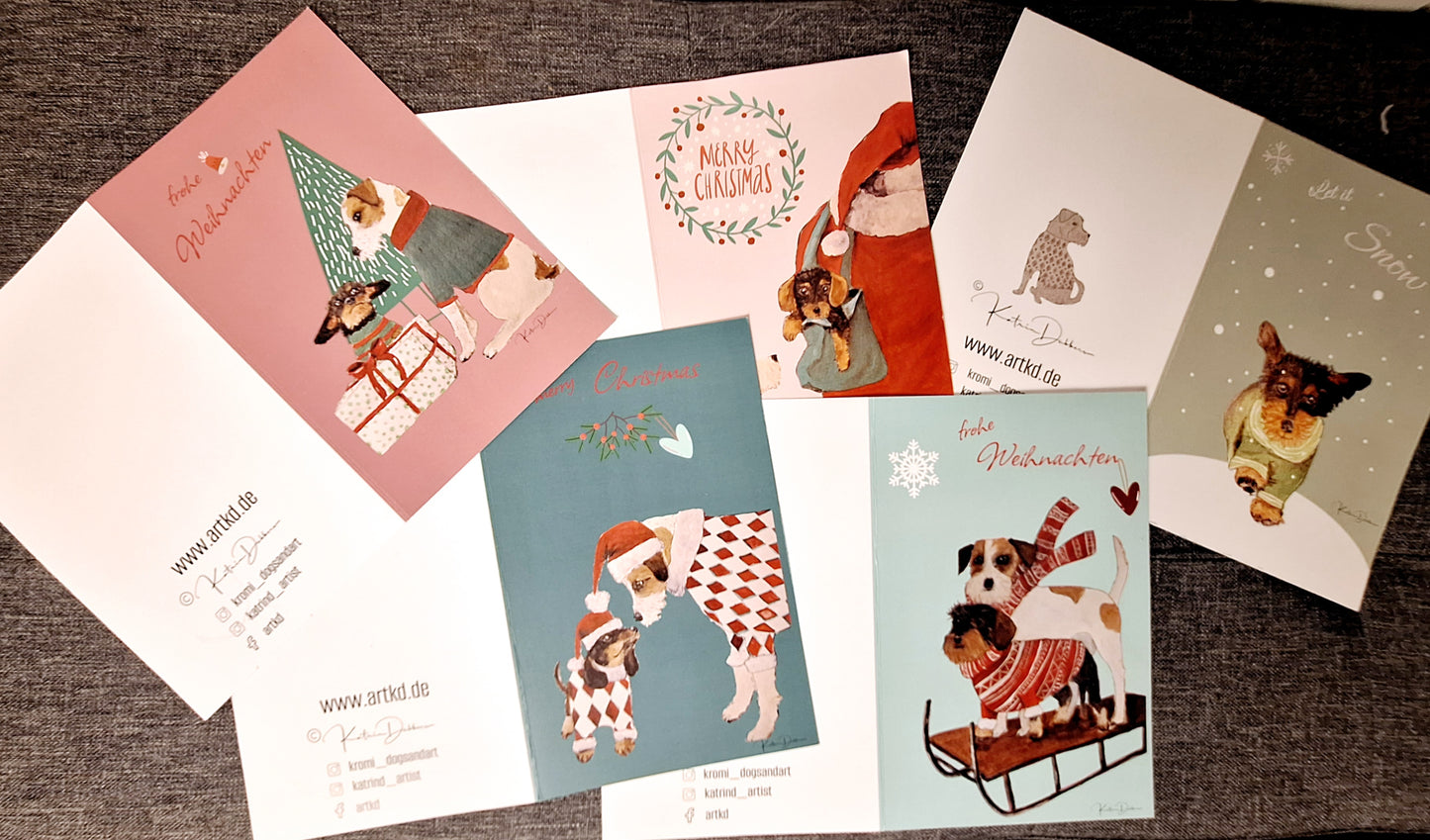 Weihnachtsgrußkarten Set "Bruno"