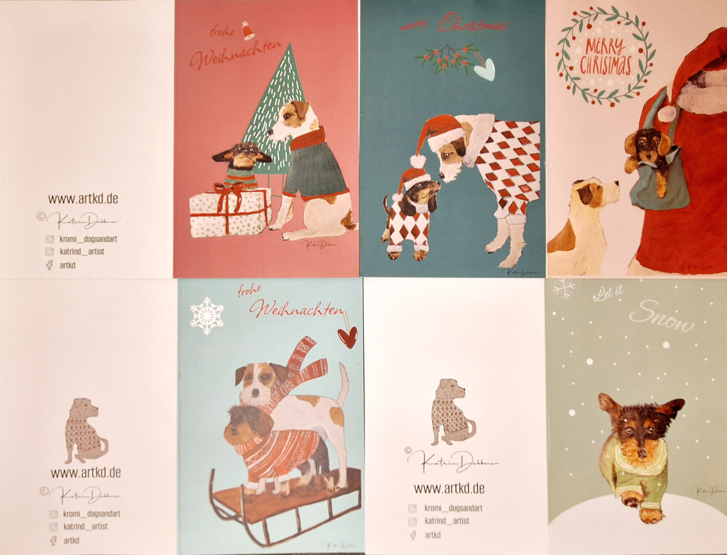 Weihnachtsgrußkarten Set "Bruno"