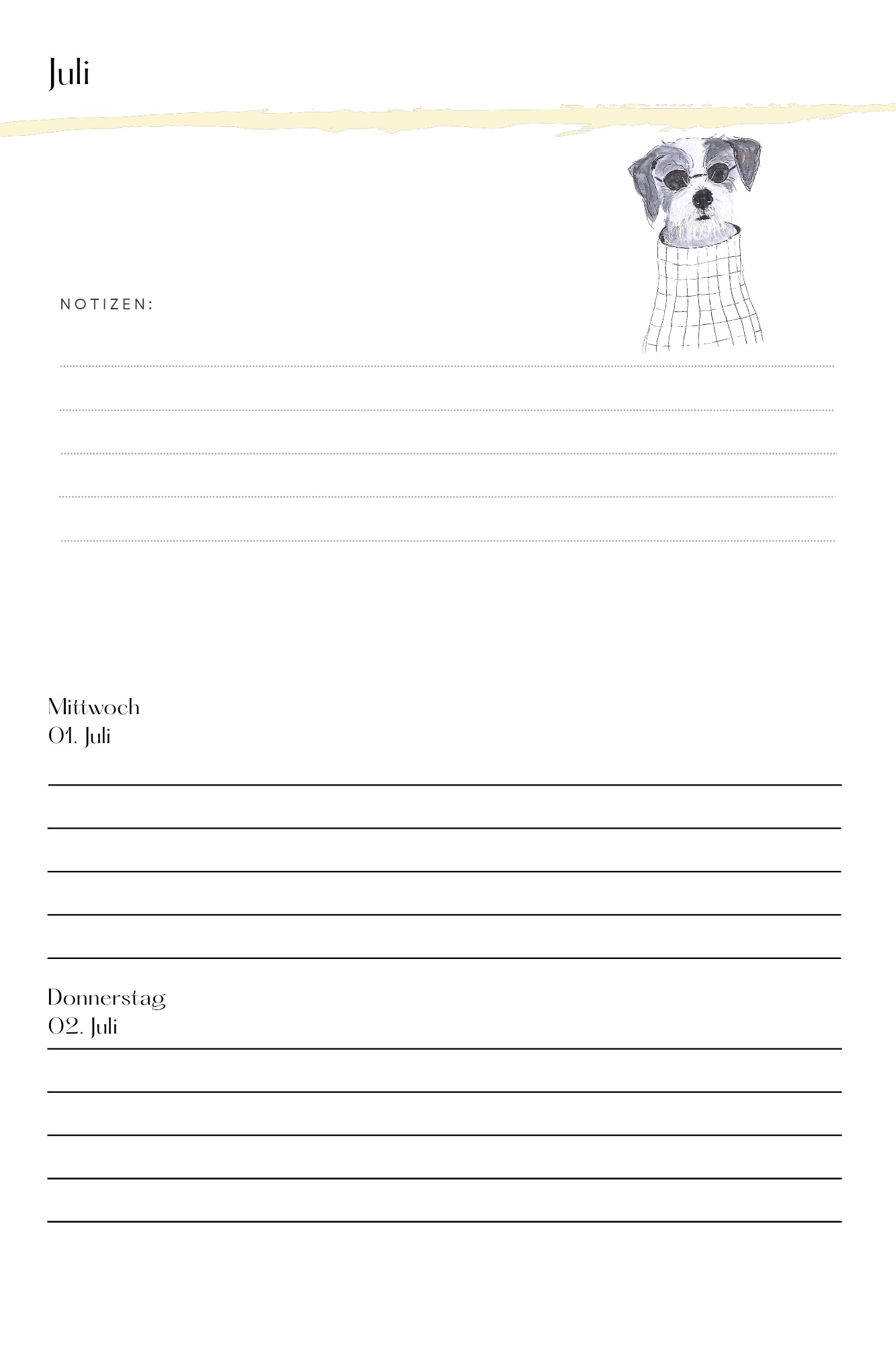 Jahresplaner 2026 art and dogs