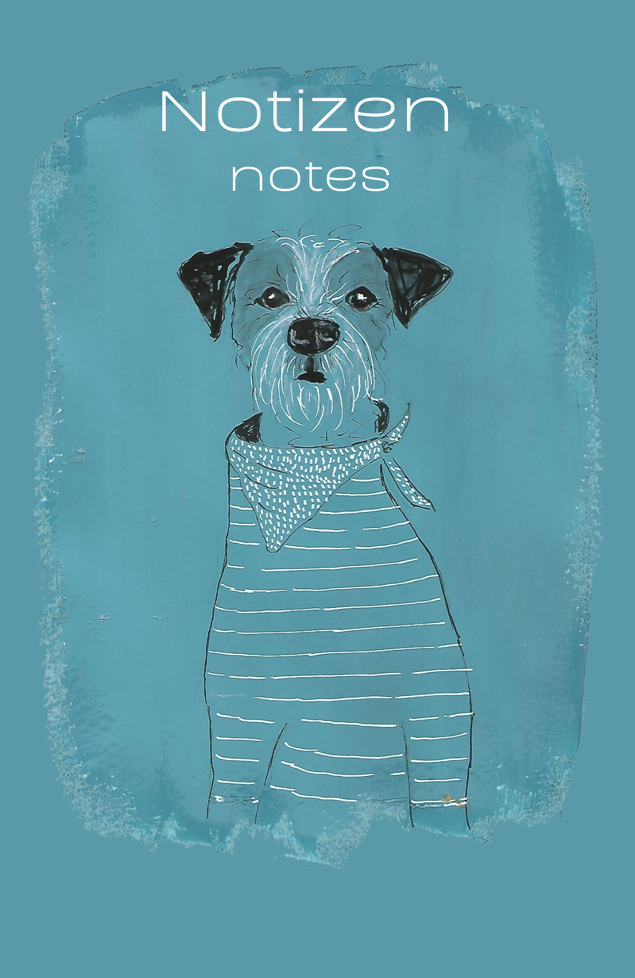 Notizbuch Spiralbindung art and dogs , türkis