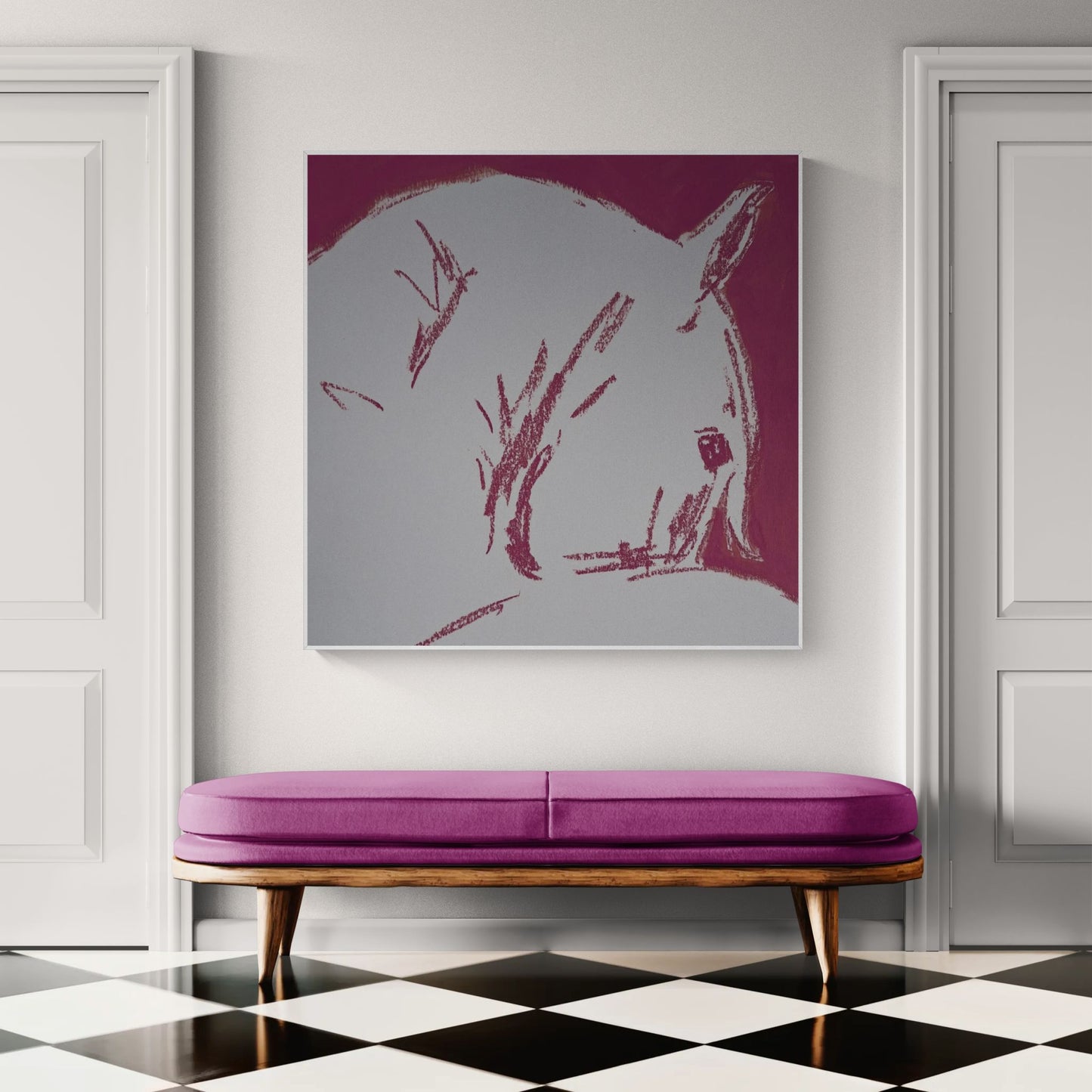 Horse colorful Magenta
