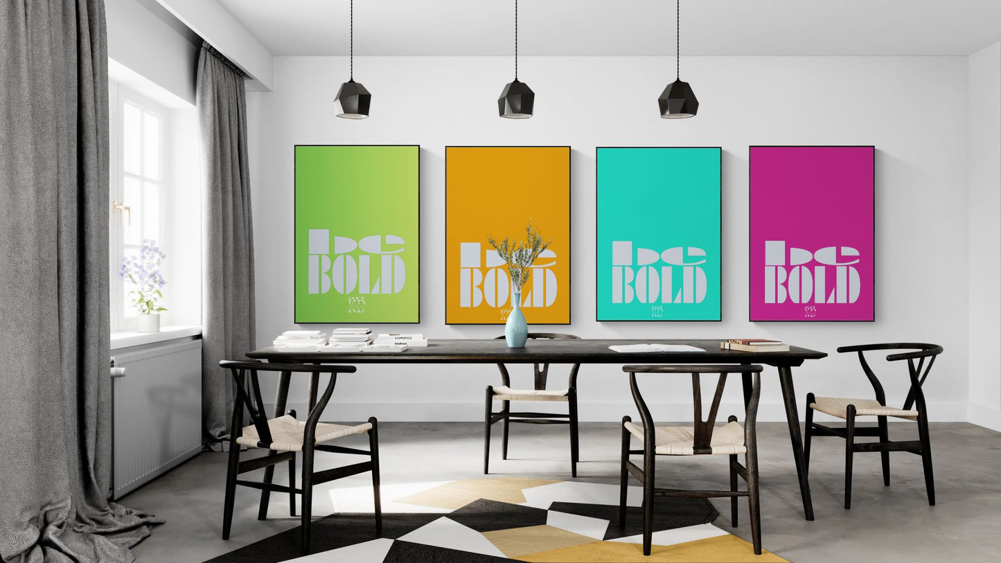 Be bold white , fine art print