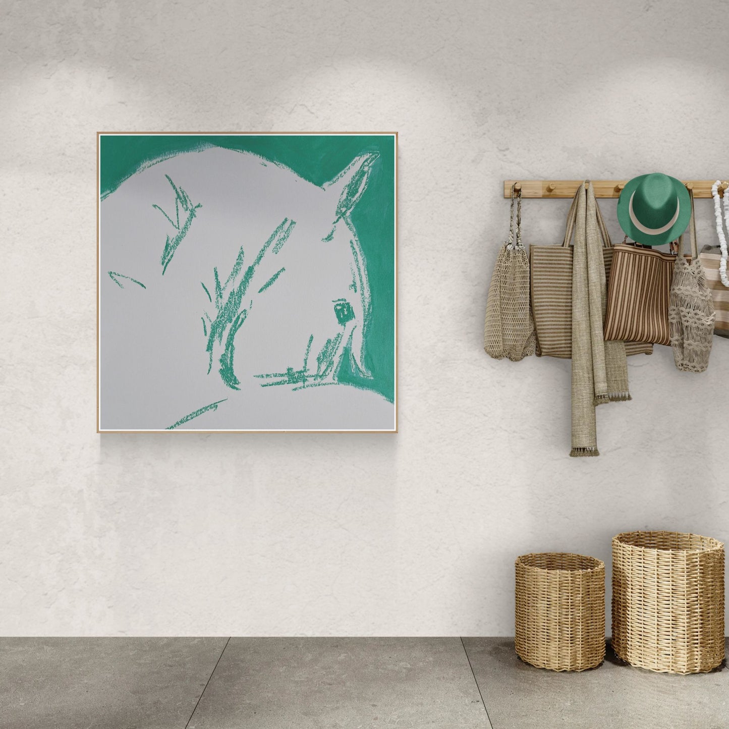 Horse colorful Emerald