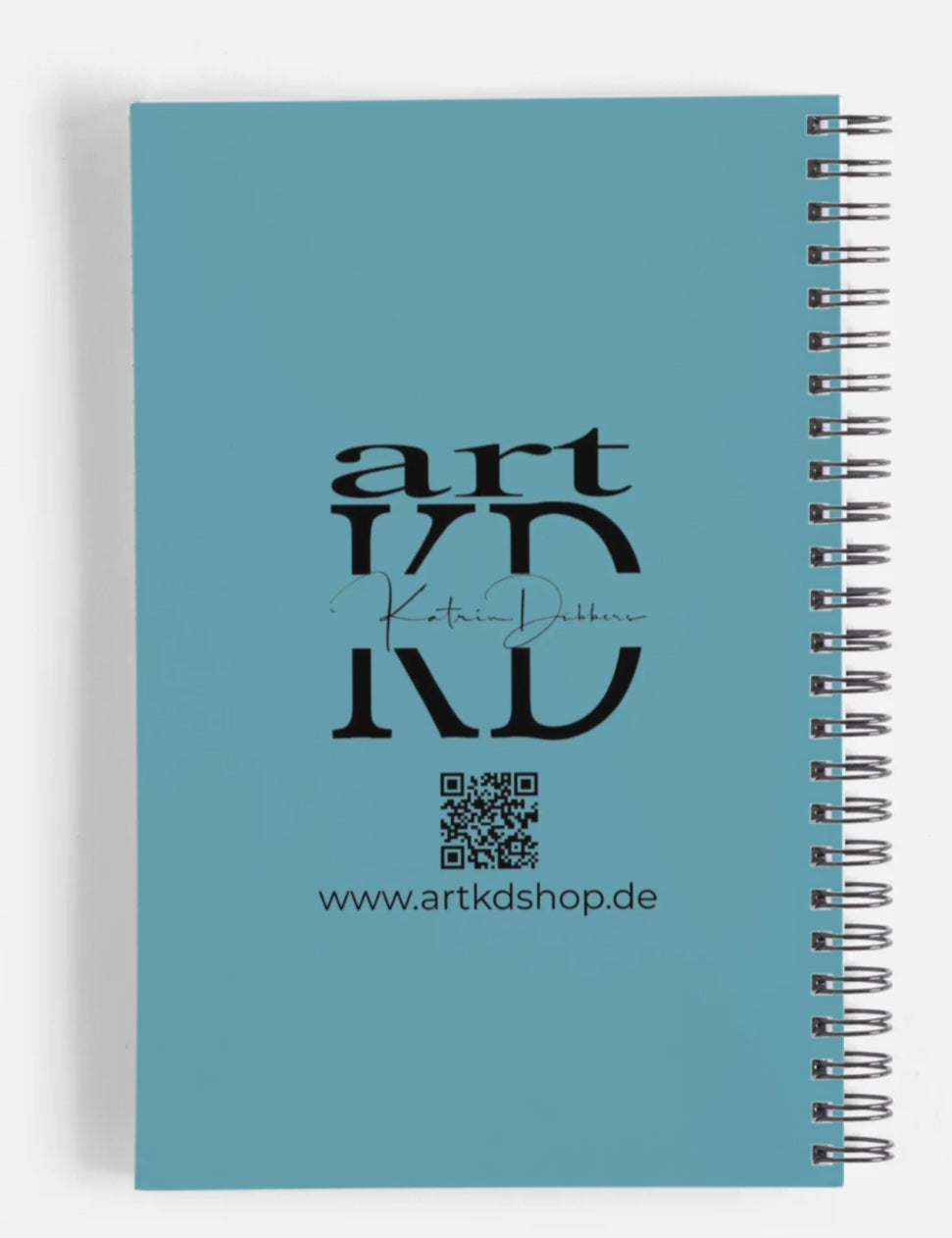 Notizbuch Spiralbindung art and dogs , türkis