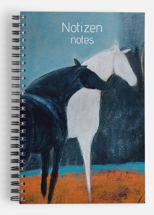 Notizbuch Spiralbindung art cheval , 2 horses