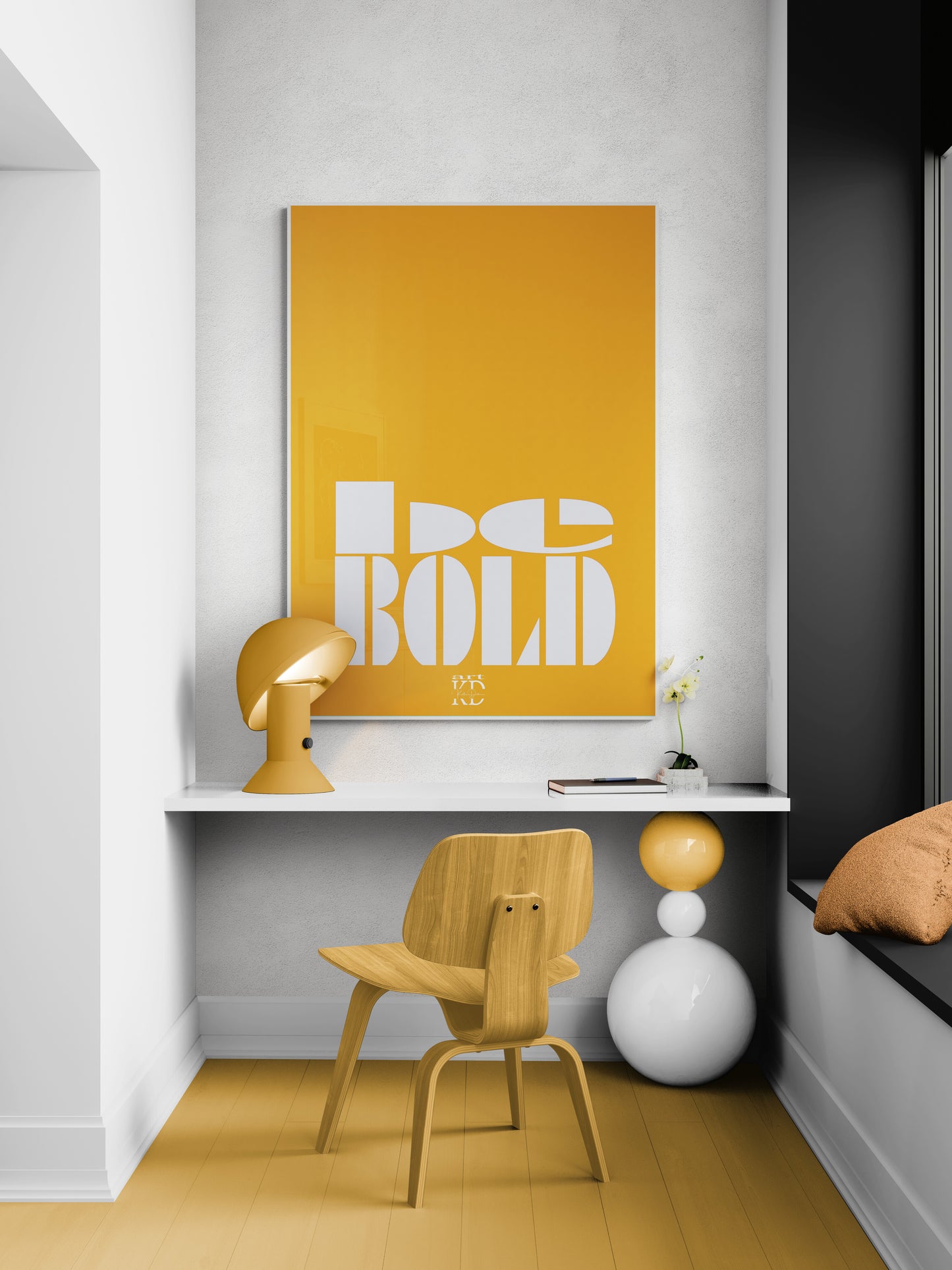 Be bold white , fine art print