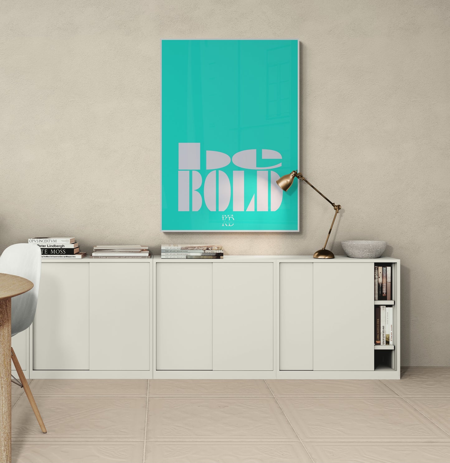 Be bold white , fine art print