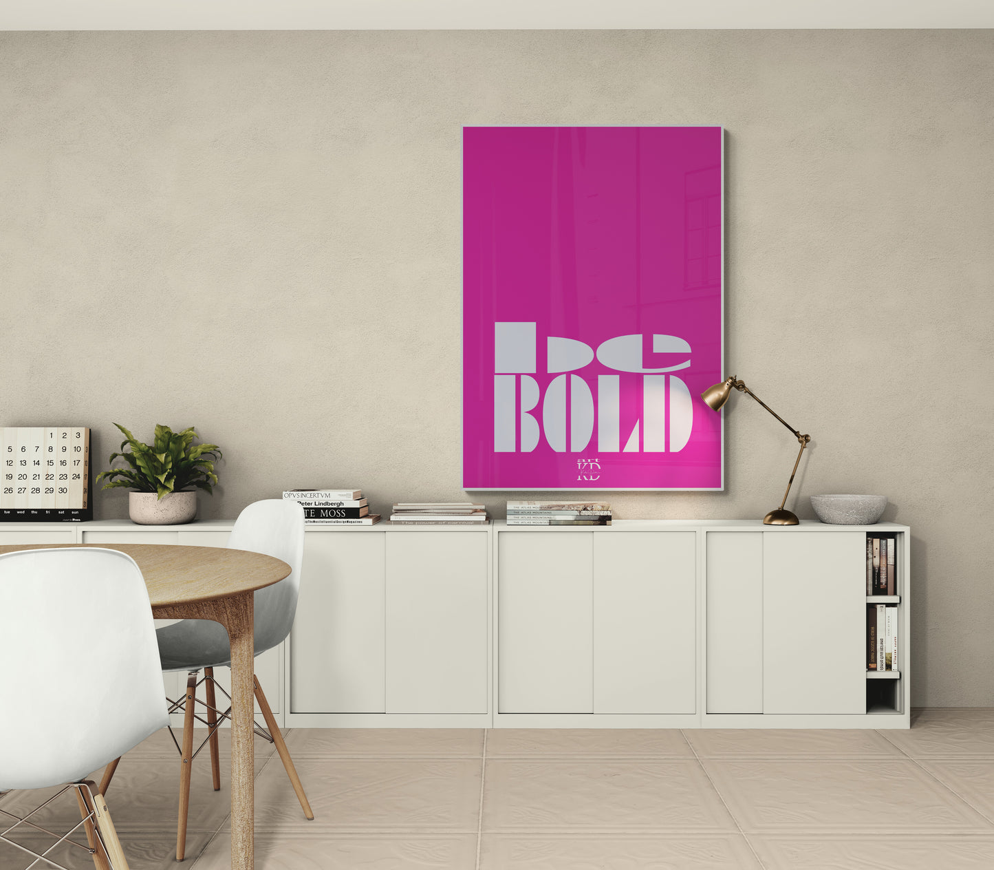 Be bold white , fine art print