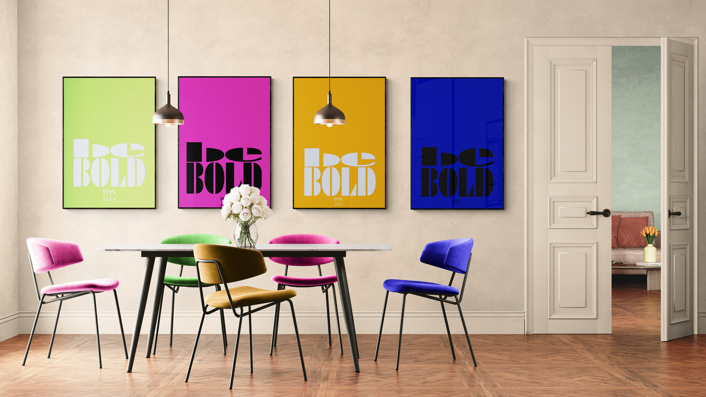 Be bold black , fine art print