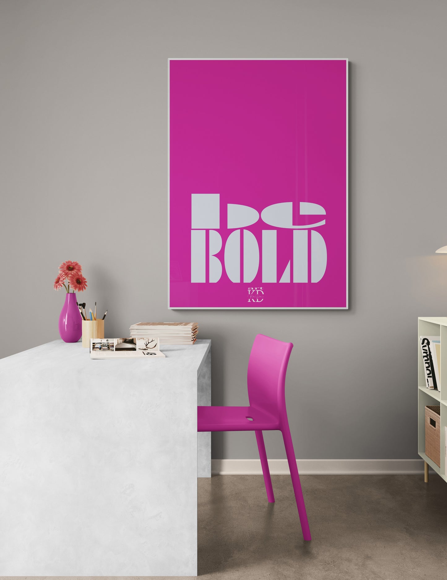 Be bold white , fine art print