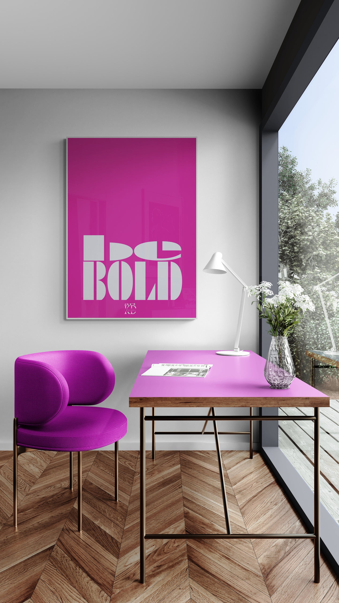 Be bold white , fine art print