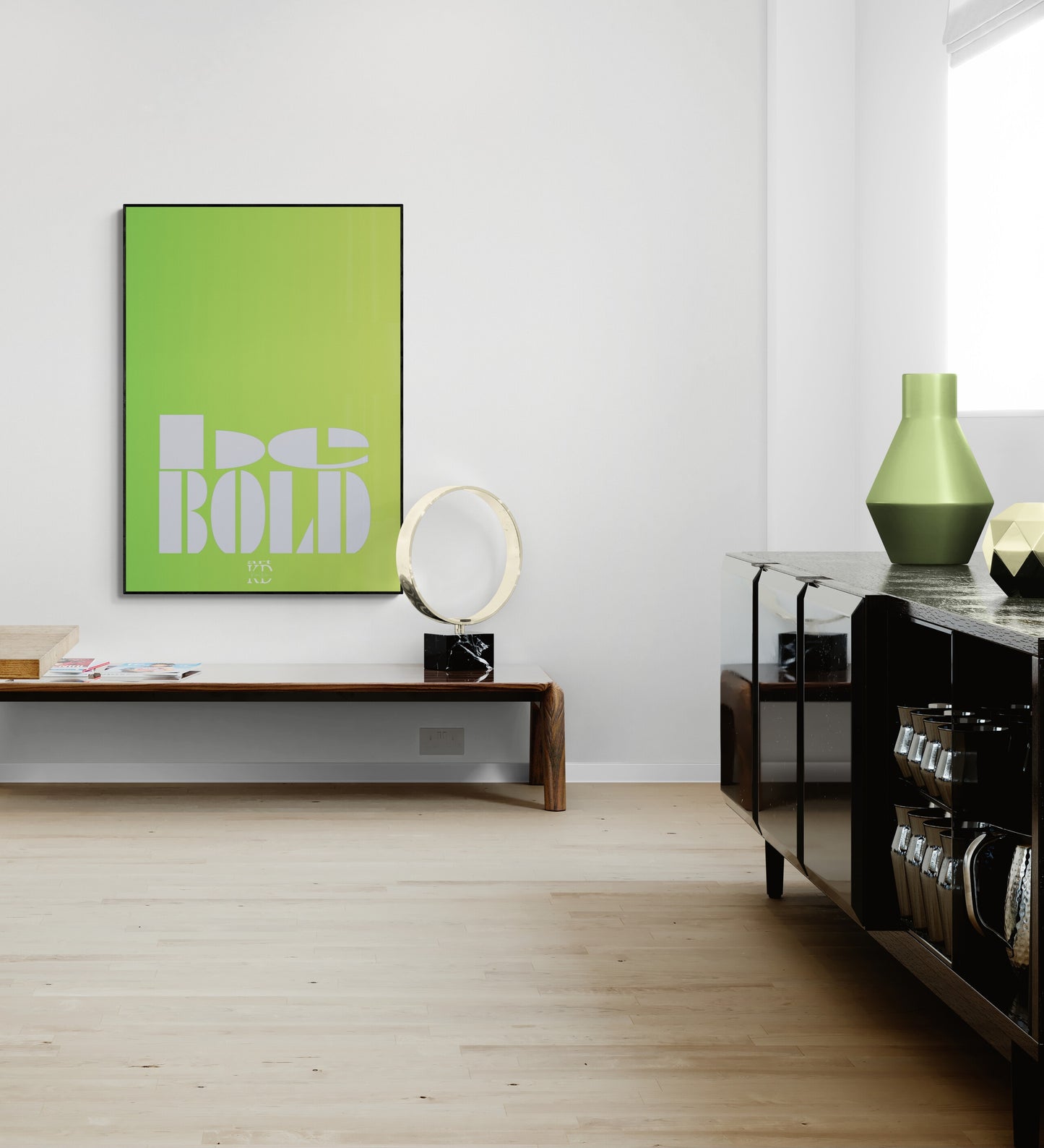 Be bold white , fine art print